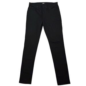 HUDSON Ace Skinny Jeans Men's 32x33 Black Solid Denim Mid Rise 5 Pocket NWOT